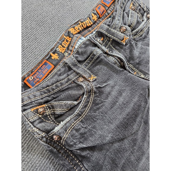 Rock Revival Gwen Boot Jeans Women's 30 Flap Pocket Rhinestones (30x30) - Picture 4 of 11